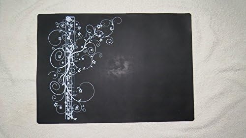 Large Size Silicone Gel Place Mat (1, Black Musical)