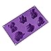 Joyi 6-Cavity Lovely Kangaroo Turtle Frog Hedgehog Silicone Cake Chocolate Soap Decoration Mold Random Color