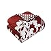 Chic Home 7 Piece Iris Large Scale Floral Design Printed with Diamond Pattern Reverse Set, Queen Comforter, Red