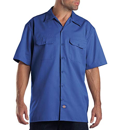 Dickies Shirts Short Sleeve Work Shirt (Large/Royal Blue)