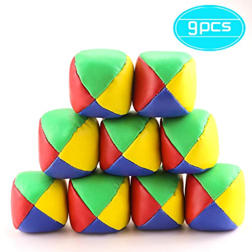 Twdrer 9 Pack Multi-Colored Juggling Balls Set,Soft Easy Durable Quality Mini Juggling Balls for Beginners,Kids,Adults - Thumbnail 5
