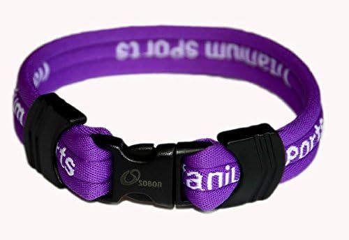 Germanium &amp; Titanium Energy Balance Sports Health 1200 anion bracelet by Sobon (Purple, L - 8.4")