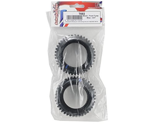 Schumacher Racing "Block" 1/10 Buggy Front Tires (2) (Blue)