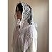 Spanish Mantilla Triangular Mantilla Lace Head Covering Mass Catholic Church Veil (White), 120cmx60cm