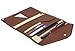 ZOPPEN Multi-purpose Passport Holder Travel Wallet (Ver.4) Tri-fold Passport Wallet Document Organizer Holder (#12 Seal Brown)