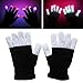 LED Gloves Flashing Fingertip Light Gloves with 6 Light Flashing Modes for Clubbing, Rave, Birthday, Edm, Disco, and Dubstep Party By Wearhome（TM） (Black)