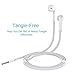 Earbuds，BYZ in Ear Headphones Wired Earphones with Mic Remote Control Tangle Free Flat Cable for Running Workout Jogging（White）thumb 2