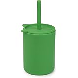 Silicone Toddler Cups with Straw, Straw Cup for Baby, Silicone Baby Cup 6 Months+, 5 oz (New-Green)
