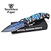 Snake Eye Tactical Fantasy Flaming Dragon Design Folding Knife Outdoor Survival Pocket Knife Small one-Hand Knife (Blue)
