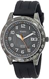 Timex Men's T2N919 Elevated Classics Gunmetal-Tone Watch with Black Resin Band