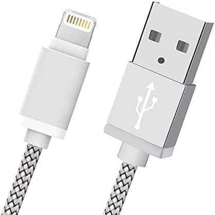 iPhone Charger,Tallvvp Charger Cables 3FT to USB Syncing and Charging Cable Data Nylon Braided Cord Charger for iPhone X/8/7/7 Plus/6/6Plus/6s/6sPlus/5/5s/5c/SE/iPad and iPod (Silver)
