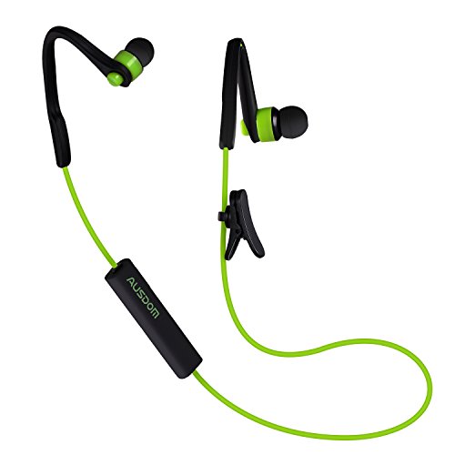 Ausdom S07 Wireless Bluetooth Sports Headphone In-ear Earbuds Earphone with Built-in Microphone Noise-isolating for iPhone 6 / 6 plus / 5s / 5, iPad Air / Mini , iPod, Samsung Galaxy Note 4 / Note 3 / S5 / S4, MP3, MP4 and Most Other Bluetooth Enabled Devices for for Cell Phone iPhone Laptop PC(Green+Black)