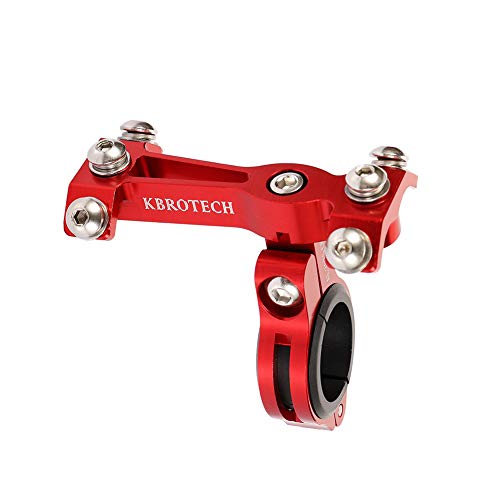 Kbrotech Bicycle Water Bottle Cage Holder Adapter Adjustable MTB Road Bike Handlebar Water Bottle Holder Seat Post Bottle Mount (Double red) - Thumbnail 6
