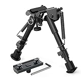 XAegis 2 in 1 Bipod 6 Inch to 9 Inch Adjustable Rifle Bipod with MLOK Rail Mount Adapter Included (Black Bipod with Mlok Adapter)