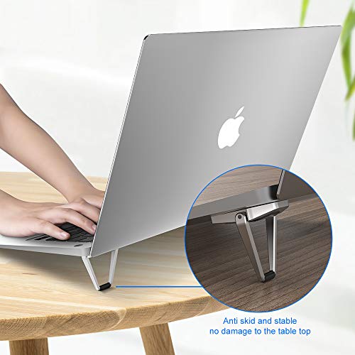 SUNTAIHO Invisible Laptop Stand, 2PCS Portable Foldable Shield Laptop Stand Mini Cooling Laptop Stand, Ergonomic Lightweight Holder Mount for Laptop, MacBook, Wireless Keyboard, 12-17 Inches