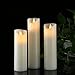 Flickering Flameless candles 7'8'9' Set of 3 & AA Battery Operated Long Life Candles With 10-Key Remote Timer Function And Realistic Flickering Flame for Party for Gifts and Decoration Use