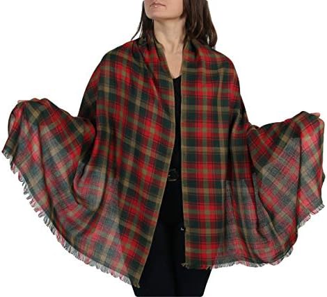York ShawlsSoft Tartan Check Pashmina Scarf Wrap Shawl with Delicate Tassel Finishing