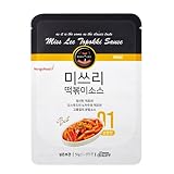 MISSLEE Food TTEOKBOKKI Sauce Korean Foods toppogi Ddeokbokki Stir-Fried Rice Cake Sauce Level 1 Mild and Sweet, Pack of 5