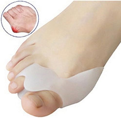 EasyBuy India 1Pair Silicone Gel Foot Fingers Two Hole Toe Separator Thumb Valgus Protector Adjuster Hallux Valgus