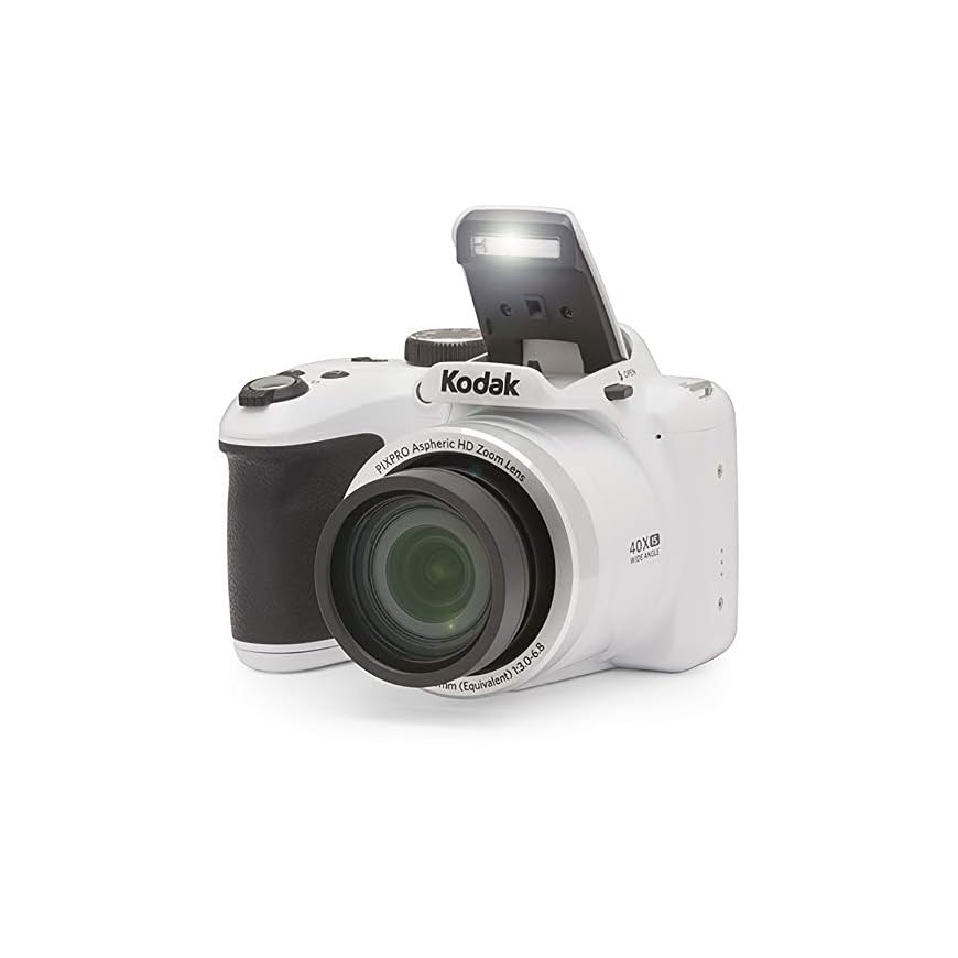 Kodak PIXPRO AZ401 Astro Zoom 16MP Digital Camera (White) + Point & Shoot Camera Case