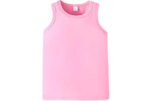 ZFZDRen 2T-12Y Baby Toddler Girl Tank Tops Sleeveless Undershirt Kids Solid Color Shirt Casual Tee