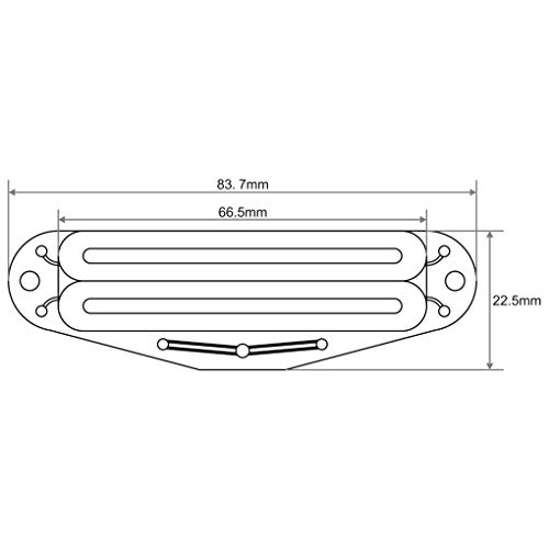 IKN 1 pcs Guitar Pickup Dual Rail Humbucker with 4 Conductors Fit Fender Strat Squier Tele Electric Guitar Part - Thumbnail 3