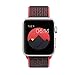 Vati Watch Sport Loop Band, Adjustable Closure Wrist Strap Lightweight Breathable Nylon Replacement Band for Apple Watch Nike+, Series 3/2/1, Sport, Edition (38MM, Bright Crimson/Black)