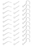 Jstyle 20G 15-30 Pcs Acrylic Nose Rings Studs Screw Retainer Piercing Body Jewelry 2mm Top Retainer 3 Type
