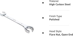 Utoolmart Flare Nut Wrench, 16mm x 18mm Metric
