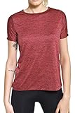 5-Pack Women’s Short-Sleeve Crew Neck T-Shirt Dry-Fit Athletic Performance Yoga Activewear