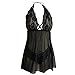 Sexy Lingerie 2 Pieces Bodysuit for Women, Black, Medium
