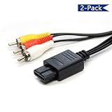 Snes/N64 to RCA Cable, Veanic 5.9ft Replacement AV Composite Cable Cords Adapter for Nintendo 64 N64/GameCube/Super Nintendo Nes Snes