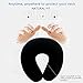 HIPPIH Soft & Comfortable Neck Pillow 100% Memory Foam Airplane Travel U-Shape Neck Pillows with Soft-Plush Fabric Cover for Restful Sleep, Black