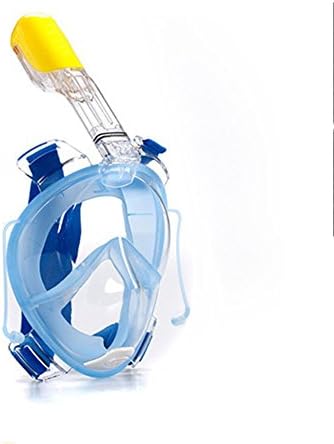 Avelaiva Snorkeling Full Face Snorkeler Mask Set, Anti Fog High Definition 180 Degree Wide View Detachable Breathing Tube, M / L