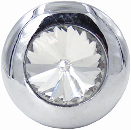 Tecrio 10pcs-Pack 30mm Diameter Alloy Crystal Glass Cabinet Dresser Cupboard Wardrobe Knob Kitchen Bathroom Babyroom Door Closet Shutter Knobs Pull Handle Clear White