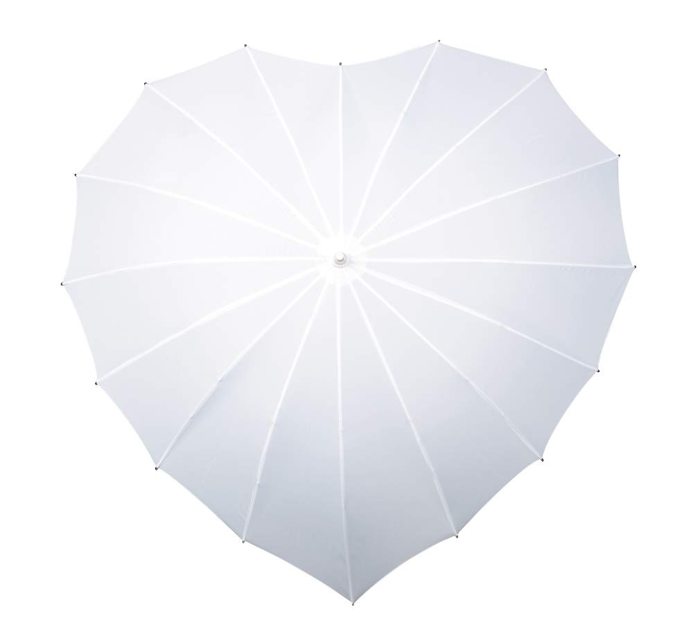 VON LILIENFELD® Umbrella Women Wedding Parasol Love Heart White
