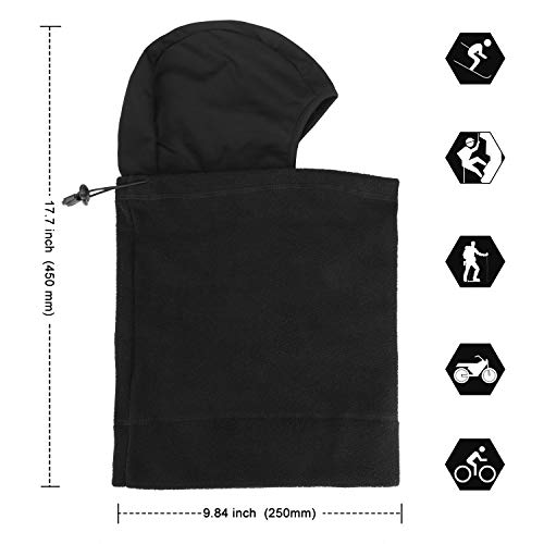 mysuntown Ski Mask Winter Balaclava Face Mask for Motorcycle Cycling Hiking Skiing Outdoor Sports (Black)