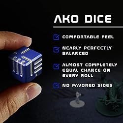 AKO DICE I - Blue - Custom Metal dice Version 1 by