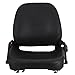 Bestauto Universal Folding Forklift Seat Economy Contoured Forklift Seat for Komatsu Style Foldable Forklift Seat with Retractable Seatbelt and Adjustable Backrest