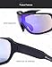 Lorsoul Polarized Sports Sunglasses UV400 With 5 Interchangeable Lenes for Men Women Cycling Running Driving Fishing Golf Baseball Glasses (White)