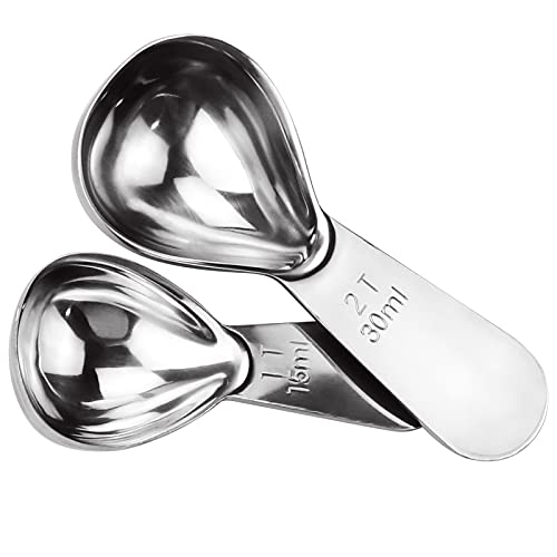 2 Pieces Stainless Steel Coffee Scoops, Stainless Steel Milk Powder Scoops, Short Handle