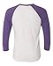 Next Level Unisex Triblend 3/4-Sleeve Raglan L PUR RSH/ HTR WHT