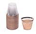 Rose Gold Plastic Cups | 5 oz. 100 Pack | Hard Clear Plastic Cups | Disposable Party Cups | Fancy Wedding Tumblers | Nice Rose Gold Rim Plastic Cups | Elegant Decoration Cups | Plastic Tumblers Bulk