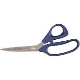 Klein Tools G7220 Scissors, Bent Trimmer for Cutting Fabrics, Paper, Cardboard, Textiles, More, Right-Hand or Left-Hand Use, 8-7/8-Inch