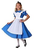 Child Alice in Wonderland Deluxe Alice Costume Dress Large (12-14) Blue,White