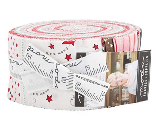 Merry Merry Snow Days Jelly Roll 40 2.5-inch Strips by Bunny Hill Designs Moda Fabrics 2940JR