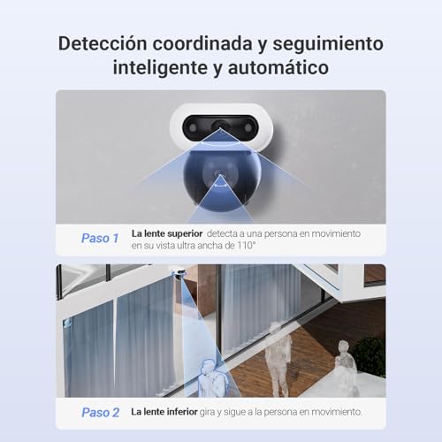 EZVIZ C90 Dual Lens 8MP (4MP+4MP) WiFi Outdoor Security Camera, 360° Surveillance Cameras, CCTV Cameras, Colour Night Vision, AI Person/Vehicle Detection, Two-Way Audio, Alexa, Waterproof
