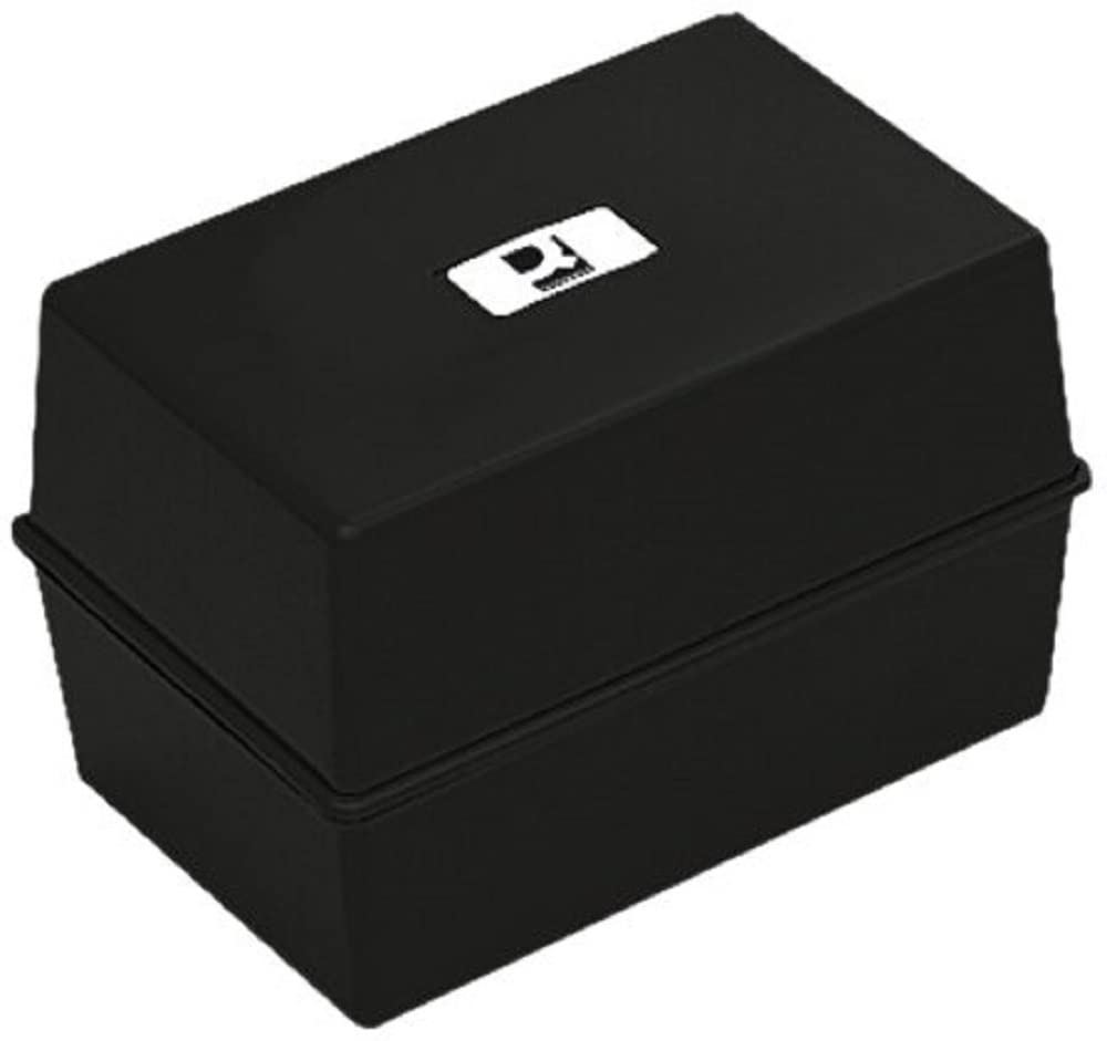 Q-Connect Card Index Box 127 x 76mm Black