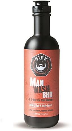 Gibs Man Wash Beard, Hair &amp; Body Wash 12fl Oz 355ml by GIBS