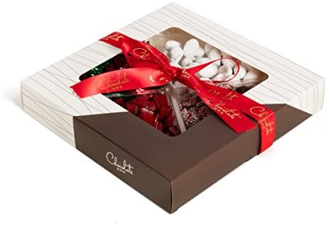 The Chocolate Bar Christmas Kosher Candy Chocolate &amp; Nuts Gift Platter 4-sectional